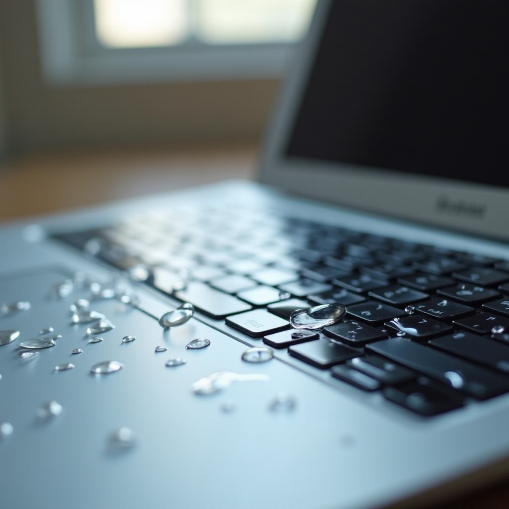 rozlít vodu na notebooku