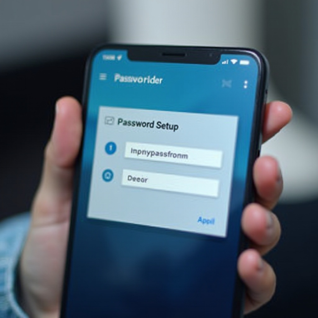 cómo establecer contraseña en aplicaciones android