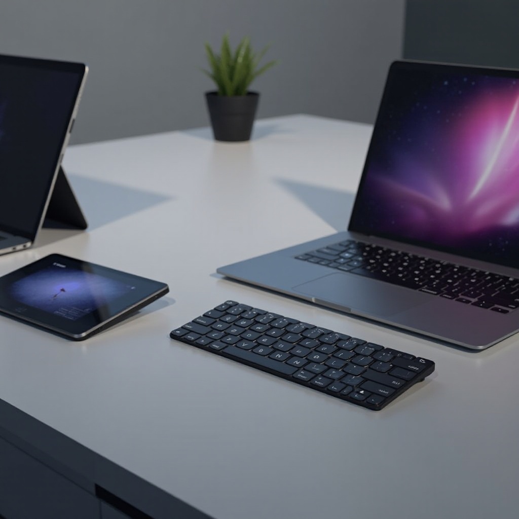 teclado que puede cambiar entre computadoras